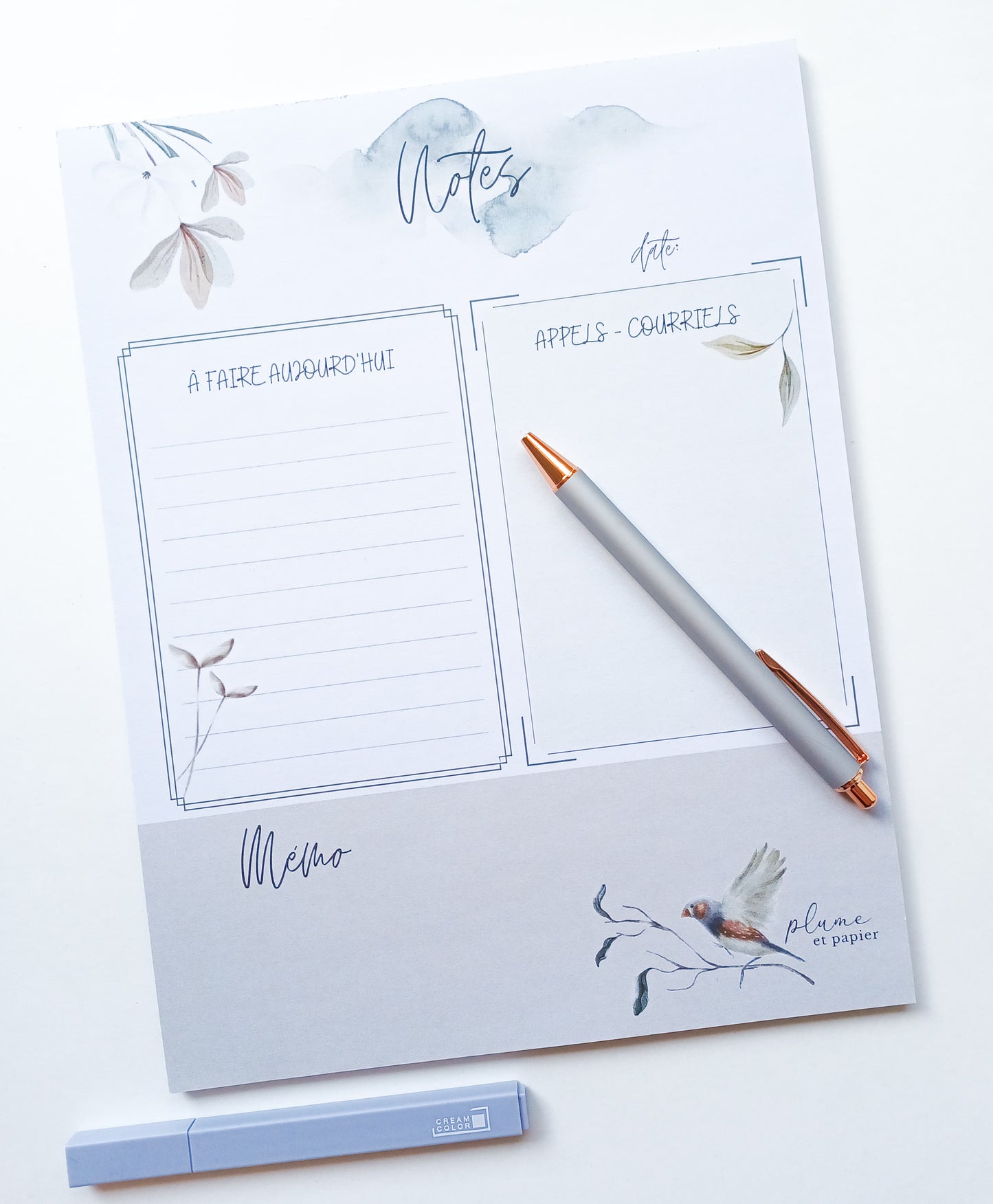 Planificateur journalier ''L'oiseau''