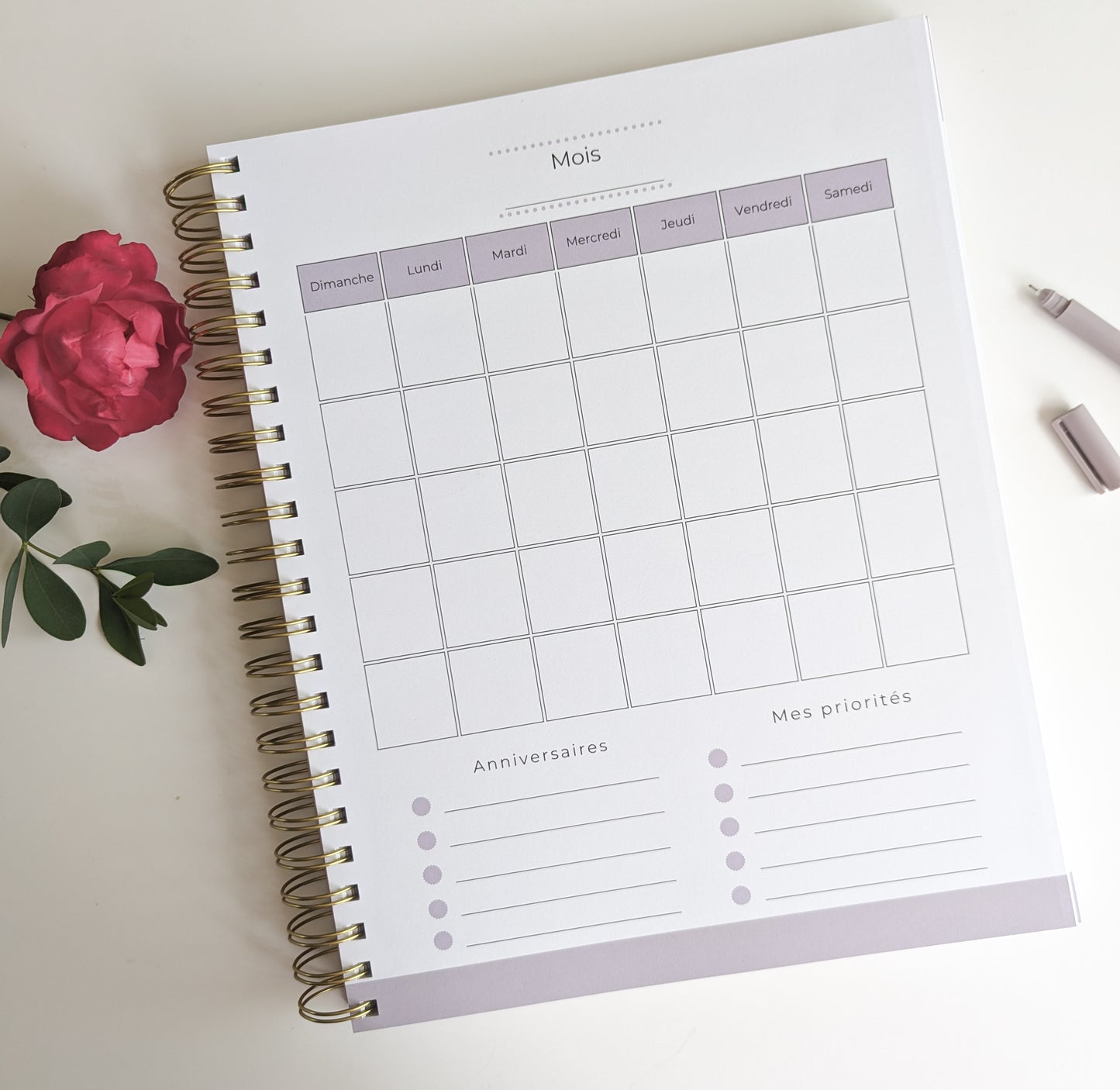 Agenda perpétuel Fleurs en folie (non-daté)