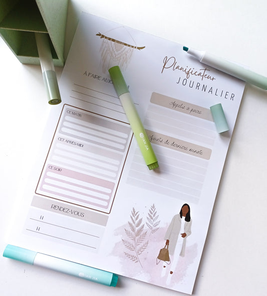 Planificateur journalier ''BOHO''