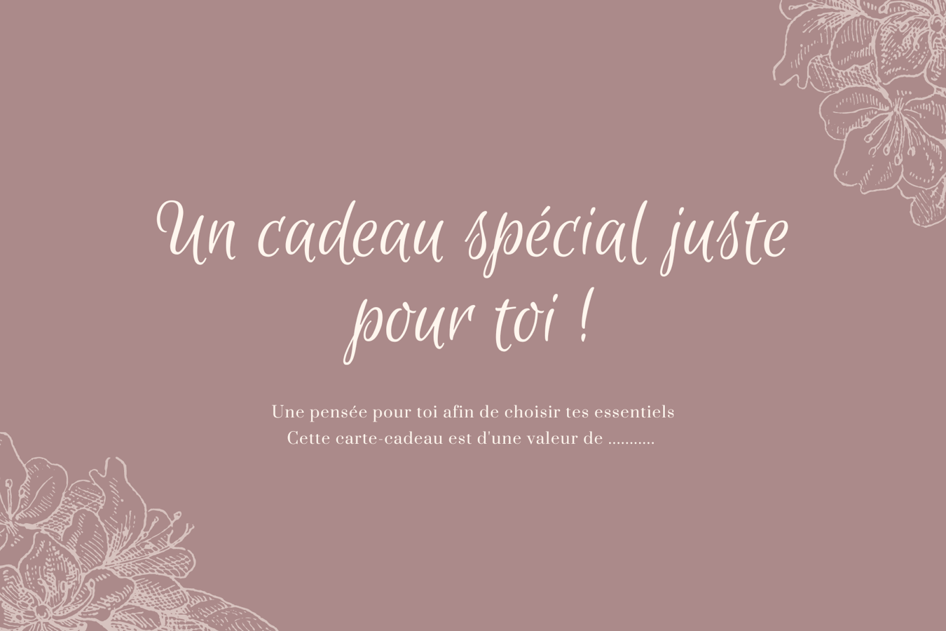 Cartes-cadeaux Plume & Papier