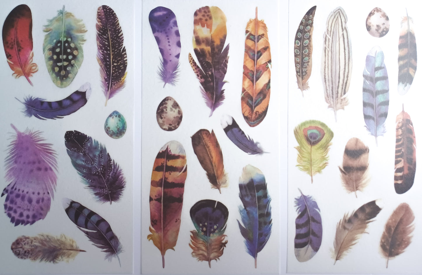 Autocollants style Washi (ensemble de 3 feuilles) (Plusieurs modèles disponibles)