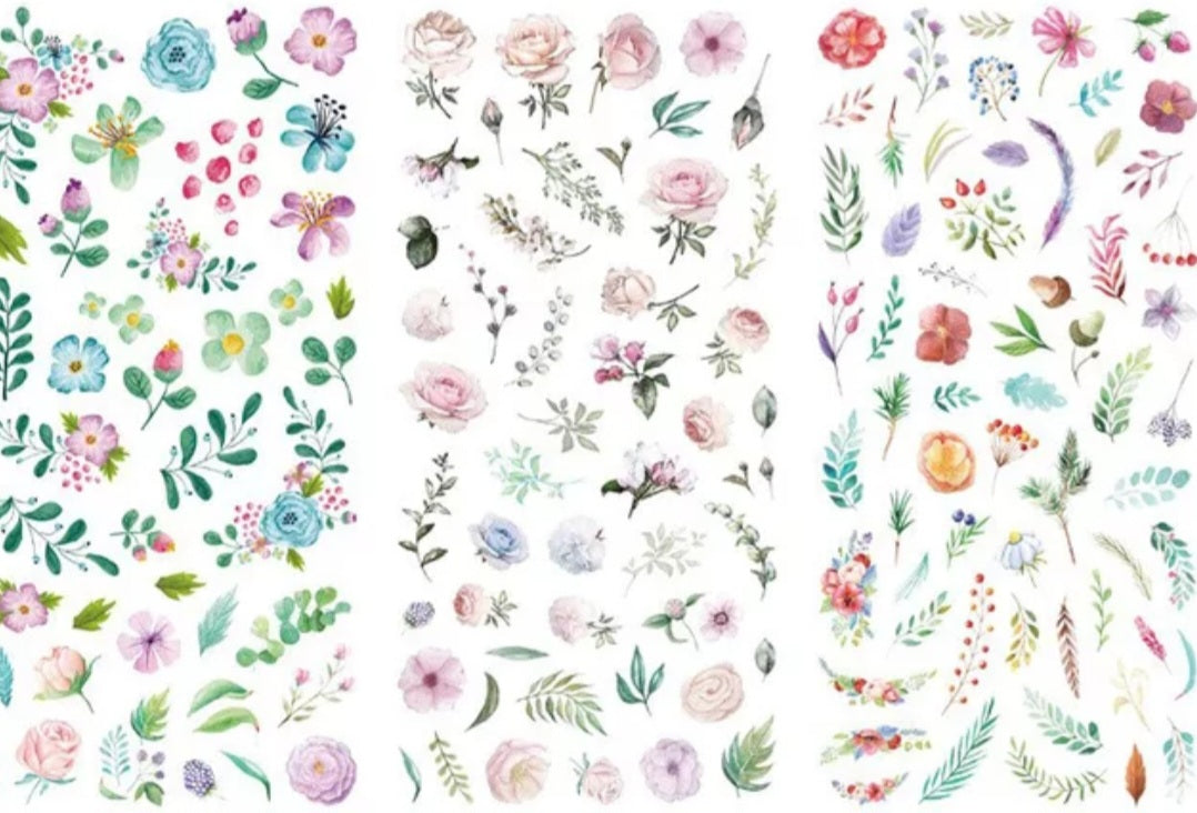 Autocollants style Washi (ensemble de 3 feuilles) (Plusieurs modèles disponibles)